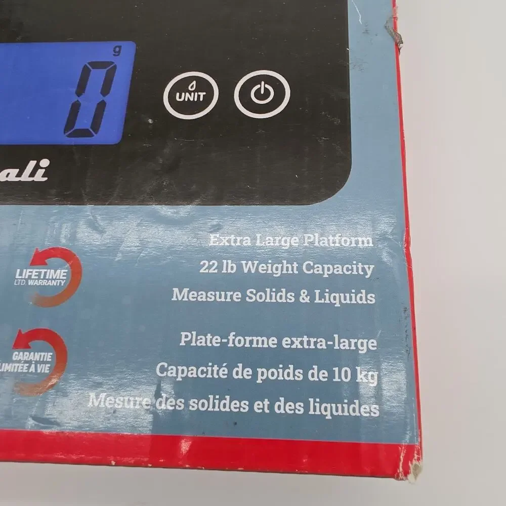 Escali 2210IB ArtiXL Extra-Large Glass Digital LCD Display Kitchen Scale,...